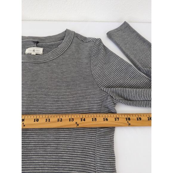 Lou & Grey Womens Size Medium Dress Long Sleeve‎ Gray Striped Rayon Blend Soft - Picture 6 of 7